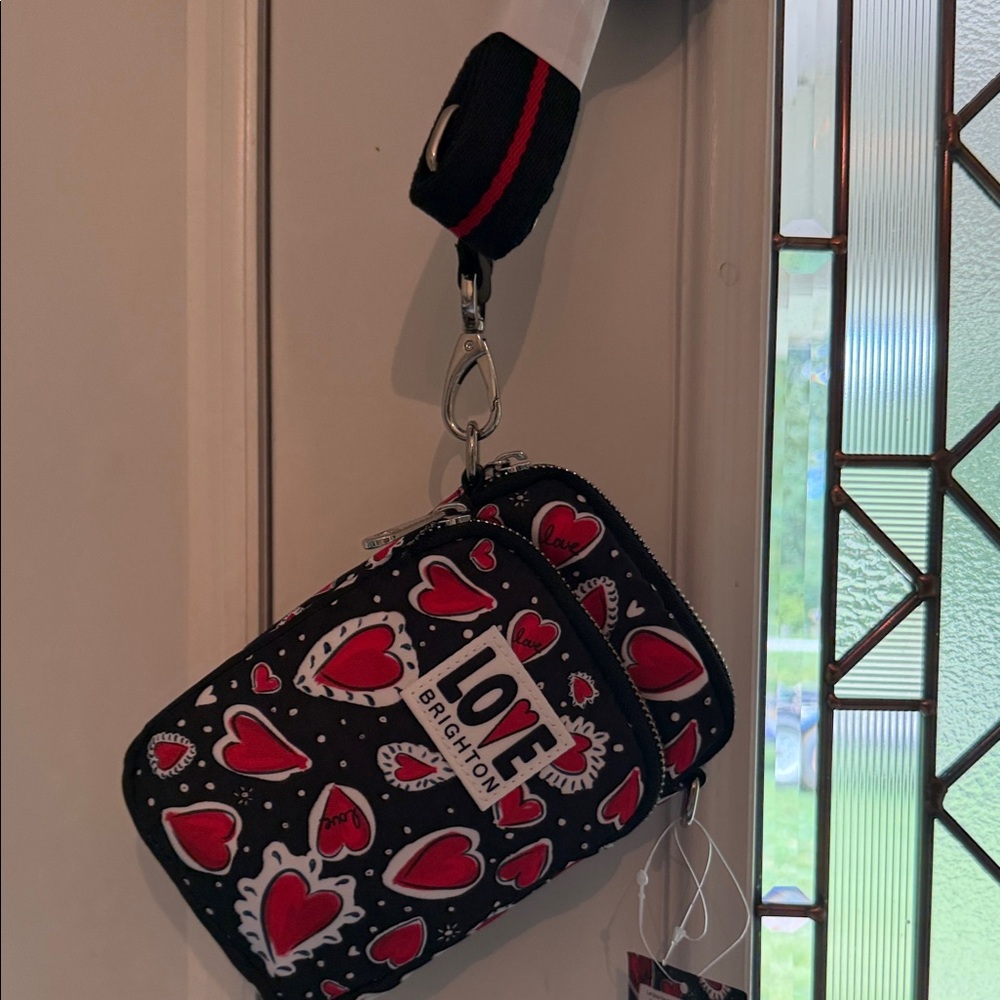 Brighton Flutter Utility Bag - Red & Black Heart Pattern